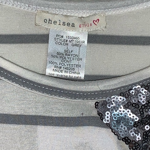 “Chelsea Girls” Girls Striped tee 3/4 Sleeve NIP☘️ - Picture 6 of 8